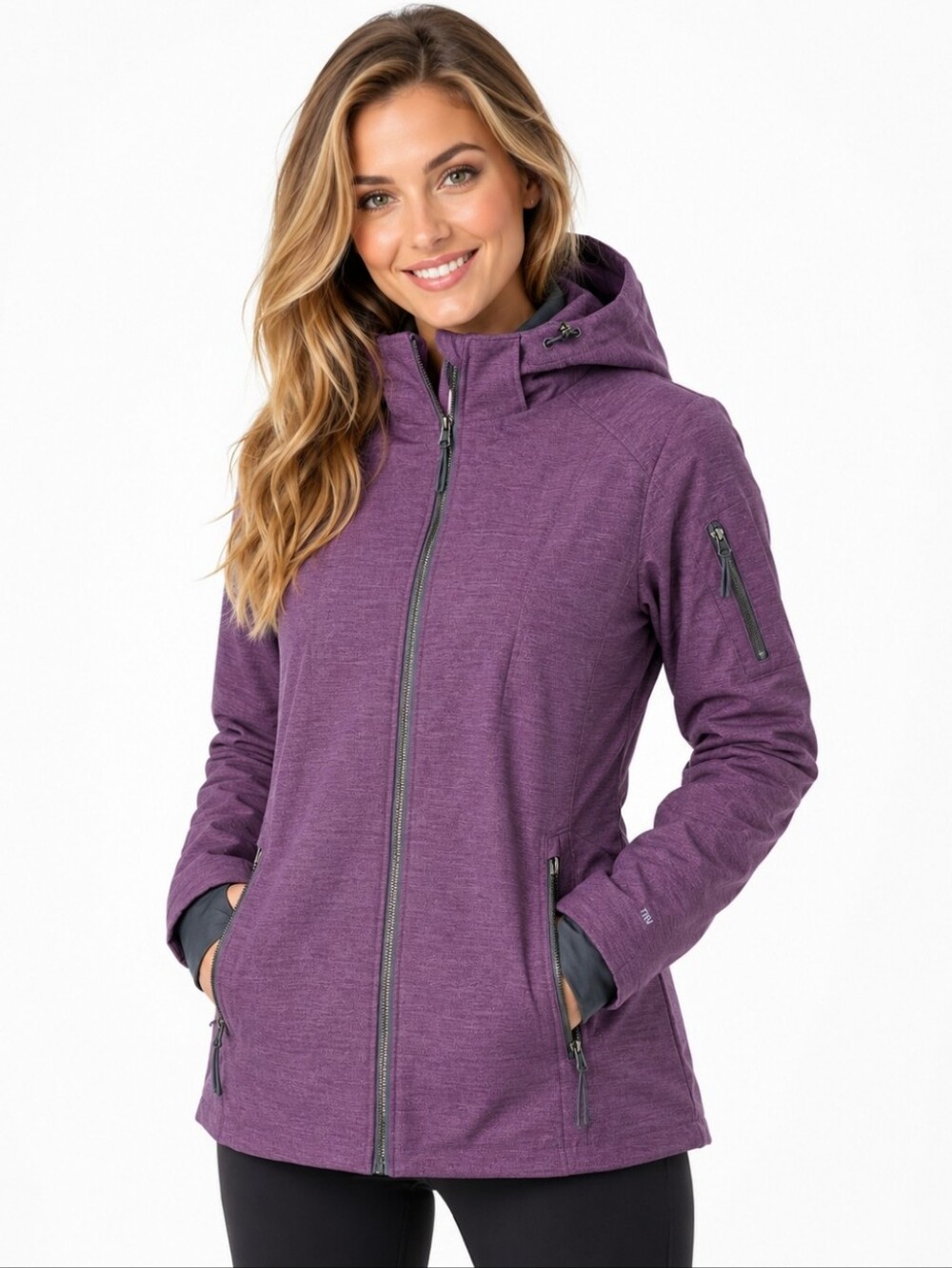 Free Country Purple Hooded Ski Softshell Jacket ( Size:small)